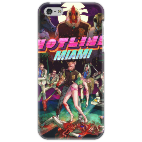 Заказать чехол для iPhone 5/5S в Москве. Чехол для iPhone 5 Hotline Miami от AstArt - готовые дизайны и нанесение принтов.