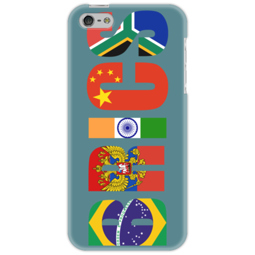 Заказать чехол для iPhone 5/5S в Москве. Чехол для iPhone 5 BRICS - БРИКС от trend - готовые дизайны и нанесение принтов.