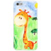 Заказать чехол для iPhone 5/5S в Москве. Чехол для iPhone 5 Милый жираф от Рисуя Добро - готовые дизайны и нанесение принтов.