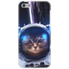 Заказать чехол для iPhone 5/5S в Москве. Чехол для iPhone 5 Кот космонавт от The Spaceway  - готовые дизайны и нанесение принтов.