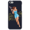 Заказать чехол для iPhone 5/5S в Москве. Чехол для iPhone 5 Девушка с теннисной ракеткой от Shdomon - готовые дизайны и нанесение принтов.