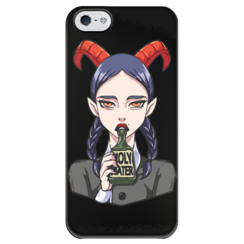 Заказать чехол для iPhone 5/5S в Москве. Чехол для iPhone 5 глянцевый, с полной запечаткой Devil Girl от crash - готовые дизайны и нанесение принтов.