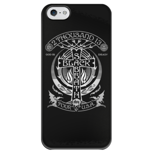 Заказать чехол для iPhone 5/5S в Москве. Чехол для iPhone 5 глянцевый, с полной запечаткой Black Sabbath от geekbox - готовые дизайны и нанесение принтов.