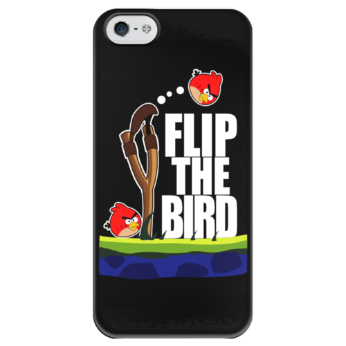 Заказать чехол для iPhone 5/5S в Москве. Чехол для iPhone 5 глянцевый, с полной запечаткой Flip The Bird от game-fan - готовые дизайны и нанесение принтов.