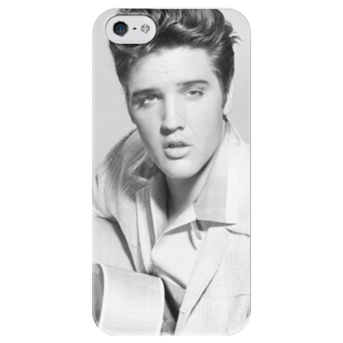 Заказать чехол для iPhone 5/5S в Москве. Чехол для iPhone 5 глянцевый, с полной запечаткой Elvis Presley от e1rey - готовые дизайны и нанесение принтов.