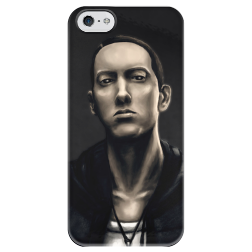 Заказать чехол для iPhone 5/5S в Москве. Чехол для iPhone 5 глянцевый, с полной запечаткой Eminem Art от Ksant DS - готовые дизайны и нанесение принтов.