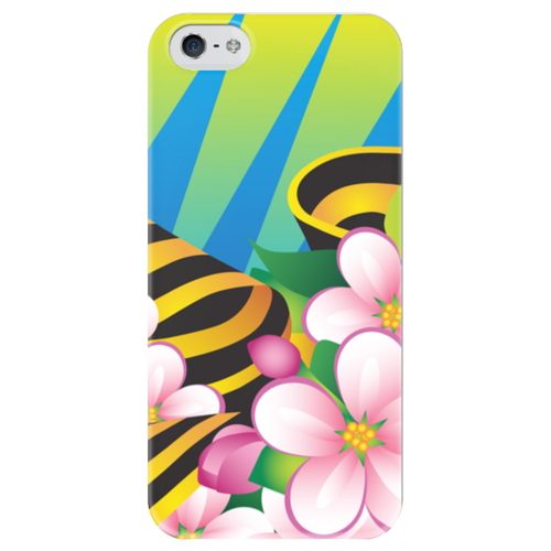 Заказать чехол для iPhone 5/5S в Москве. Чехол для iPhone 5 глянцевый, с полной запечаткой Победа от Ирина - готовые дизайны и нанесение принтов.