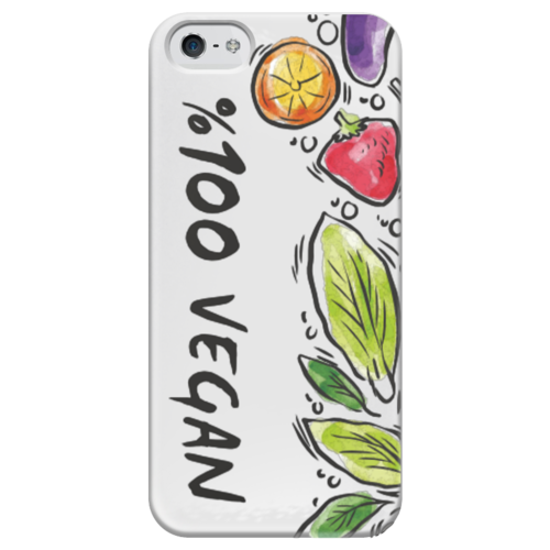 Заказать чехол для iPhone 5/5S в Москве. Чехол для iPhone 5 глянцевый, с полной запечаткой 100% Vegan от vegan@thespaceway.info - готовые дизайны и нанесение принтов.
