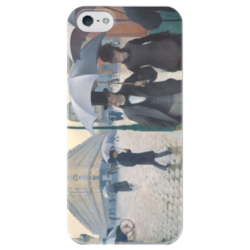 Заказать чехол для iPhone 5/5S в Москве. Чехол для iPhone 5 глянцевый, с полной запечаткой Парижская улица в дождливую погоду от trend - готовые дизайны и нанесение принтов.