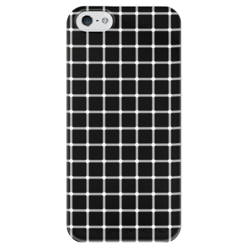Заказать чехол для iPhone 5/5S в Москве. Чехол для iPhone 5 глянцевый, с полной запечаткой Чёрная клетка от Виктор Гришин - готовые дизайны и нанесение принтов.