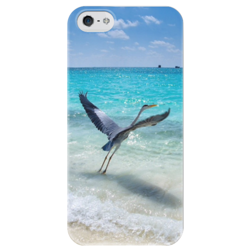 Заказать чехол для iPhone 5/5S в Москве. Чехол для iPhone 5 глянцевый, с полной запечаткой Журавль от Татьяна - готовые дизайны и нанесение принтов.
