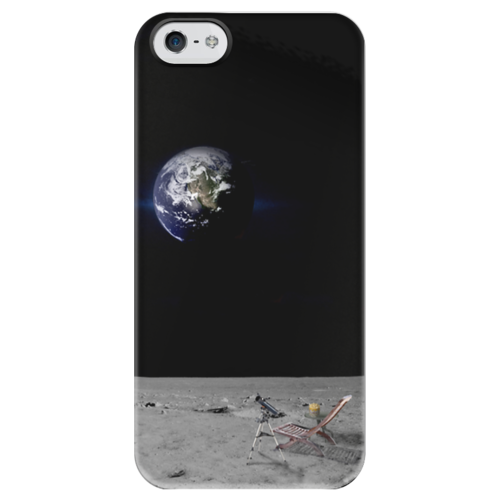 Заказать чехол для iPhone 5/5S в Москве. Чехол для iPhone 5 глянцевый, с полной запечаткой Тем временем на Луне... от crazy_clown - готовые дизайны и нанесение принтов.