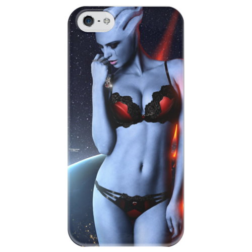 Заказать чехол для iPhone 5/5S в Москве. Чехол для iPhone 5 глянцевый, с полной запечаткой Mass effect от blackberry - готовые дизайны и нанесение принтов.