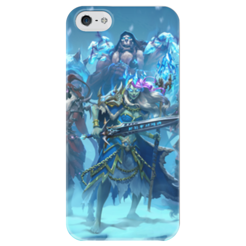 Заказать чехол для iPhone 5/5S в Москве. Чехол для iPhone 5 глянцевый, с полной запечаткой Knights Of The Frozen Throne от Media M  - готовые дизайны и нанесение принтов.
