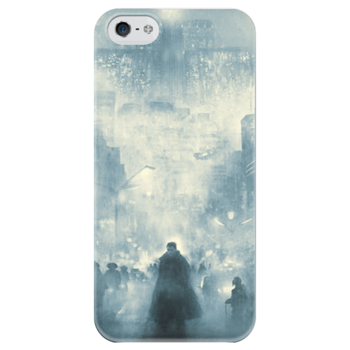 Заказать чехол для iPhone 5/5S в Москве. Чехол для iPhone 5 глянцевый, с полной запечаткой бегущий по лезвию от Константин Тотьмянин - готовые дизайны и нанесение принтов.