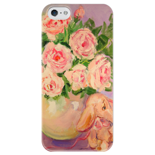 Заказать чехол для iPhone 5/5S в Москве. Чехол для iPhone 5 глянцевый, с полной запечаткой Розовая нежность! Funny Smile от dekuzmin5 - готовые дизайны и нанесение принтов.