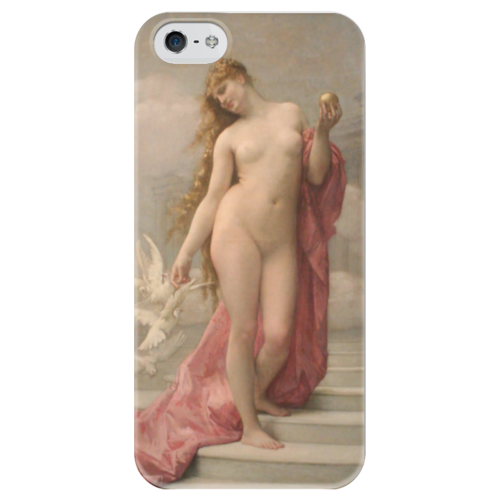 Заказать чехол для iPhone 5/5S в Москве. Чехол для iPhone 5 глянцевый, с полной запечаткой Венера (картина Кабанеля) от trend - готовые дизайны и нанесение принтов.