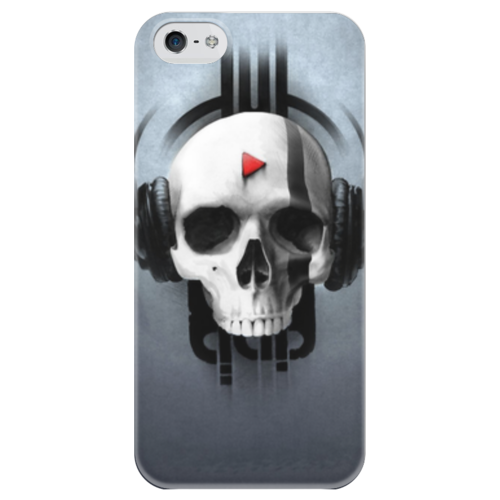 Заказать чехол для iPhone 5/5S в Москве. Чехол для iPhone 5 глянцевый, с полной запечаткой Череп от Media M  - готовые дизайны и нанесение принтов.