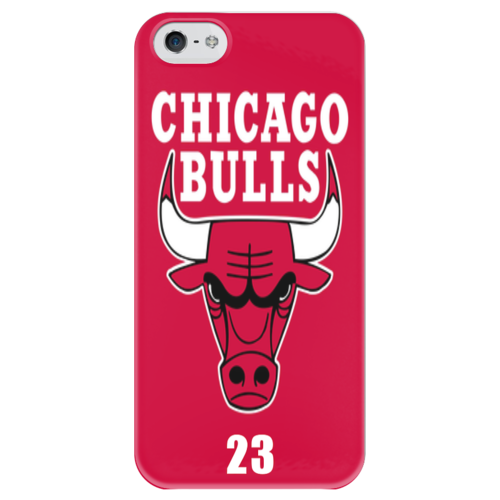 Заказать чехол для iPhone 5/5S в Москве. Чехол для iPhone 5 глянцевый, с полной запечаткой  Chicago Bulls от killberg - готовые дизайны и нанесение принтов.