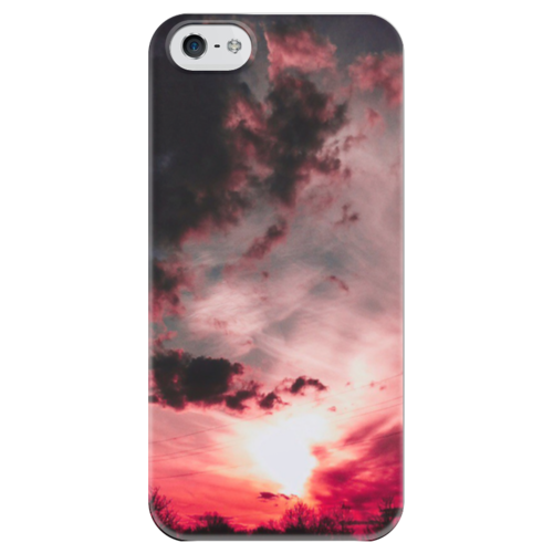 Заказать чехол для iPhone 5/5S в Москве. Чехол для iPhone 5 глянцевый, с полной запечаткой Алый закат от Таня Чулюкина - готовые дизайны и нанесение принтов.