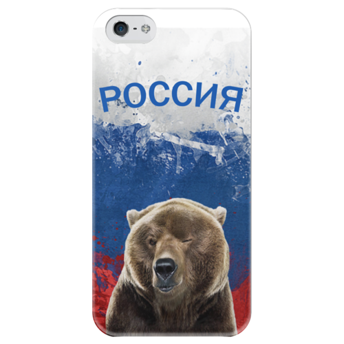 Заказать чехол для iPhone 5/5S в Москве. Чехол для iPhone 5 глянцевый, с полной запечаткой Россия                  от Savara - готовые дизайны и нанесение принтов.
