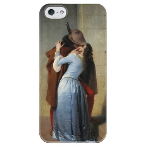 Заказать чехол для iPhone 5/5S в Москве. Чехол для iPhone 5 глянцевый, с полной запечаткой Поцелуй (Франческо Айец) от trend - готовые дизайны и нанесение принтов.