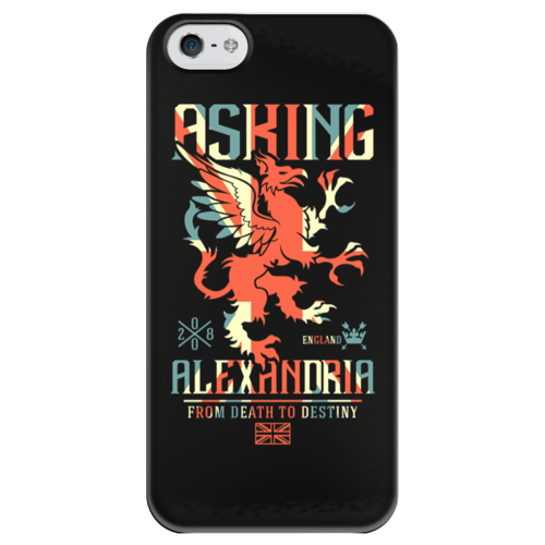 Заказать чехол для iPhone 5/5S в Москве. Чехол для iPhone 5 глянцевый, с полной запечаткой Asking Alexandria от geekbox - готовые дизайны и нанесение принтов.