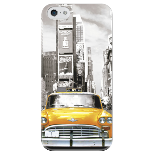 Заказать чехол для iPhone 5/5S в Москве. Чехол для iPhone 5 глянцевый, с полной запечаткой Taxi   от 100pari - готовые дизайны и нанесение принтов.