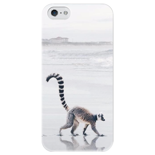 Заказать чехол для iPhone 5/5S в Москве. Чехол для iPhone 5 глянцевый, с полной запечаткой Лимур от Татьяна - готовые дизайны и нанесение принтов.