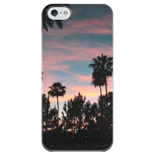 Заказать чехол для iPhone 5/5S в Москве. Чехол для iPhone 5 глянцевый, с полной запечаткой Закат от Татьяна - готовые дизайны и нанесение принтов.