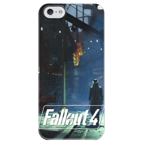 Заказать чехол для iPhone 5/5S в Москве. Чехол для iPhone 5 глянцевый, с полной запечаткой Fallout 4 Stranger от MKT - готовые дизайны и нанесение принтов.