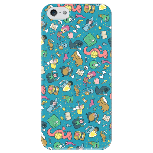 Заказать чехол для iPhone 5/5S в Москве. Чехол для iPhone 5 глянцевый, с полной запечаткой DUNGEONS & PATTERNS от ANDREI M - готовые дизайны и нанесение принтов.