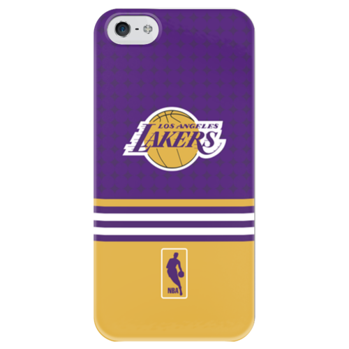 Заказать чехол для iPhone 5/5S в Москве. Чехол для iPhone 5 глянцевый, с полной запечаткой Lakers case pro от alexabuzyarov - готовые дизайны и нанесение принтов.