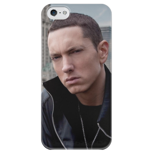Заказать чехол для iPhone 5/5S в Москве. Чехол для iPhone 5 глянцевый, с полной запечаткой Eminem от klimashkin.konstantin@yandex.ru - готовые дизайны и нанесение принтов.
