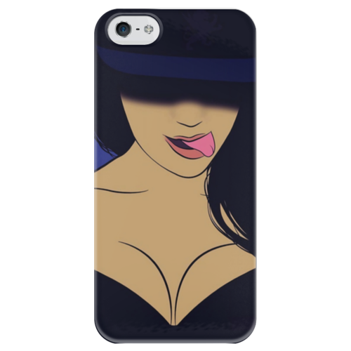 Заказать чехол для iPhone 5/5S в Москве. Чехол для iPhone 5 глянцевый, с полной запечаткой Девушка от Илья Щеблецов - готовые дизайны и нанесение принтов.