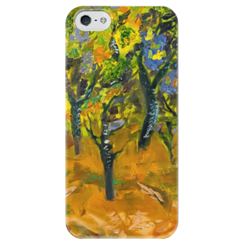 Заказать чехол для iPhone 5/5S в Москве. Чехол для iPhone 5 глянцевый, с полной запечаткой Танцующий лес от evgeny.art - готовые дизайны и нанесение принтов.