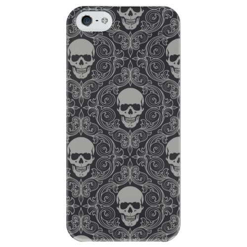 Заказать чехол для iPhone 5/5S в Москве. Чехол для iPhone 5 глянцевый, с полной запечаткой Texture skull от scoopysmith - готовые дизайны и нанесение принтов.