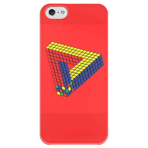 Заказать чехол для iPhone 5/5S в Москве. Чехол для iPhone 5 глянцевый, с полной запечаткой кубик рубика от Mari_M - готовые дизайны и нанесение принтов.