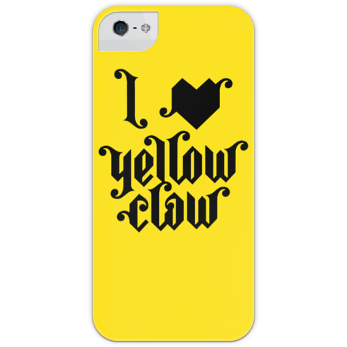 Заказать чехол для iPhone 5/5S в Москве. Чехол для iPhone 5 глянцевый, с полной запечаткой I love Yellow Clow от badusova - готовые дизайны и нанесение принтов.