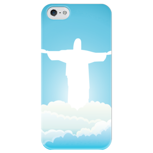 Заказать чехол для iPhone 5/5S в Москве. Чехол для iPhone 5 глянцевый, с полной запечаткой Иисус Христос от god - готовые дизайны и нанесение принтов.