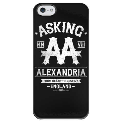 Заказать чехол для iPhone 5/5S в Москве. Чехол для iPhone 5 глянцевый, с полной запечаткой Asking Alexandria от geekbox - готовые дизайны и нанесение принтов.