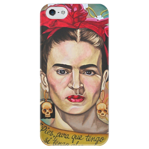 Заказать чехол для iPhone 5/5S в Москве. Чехол для iPhone 5 глянцевый, с полной запечаткой Frida Kahlo  от Just kidding - готовые дизайны и нанесение принтов.