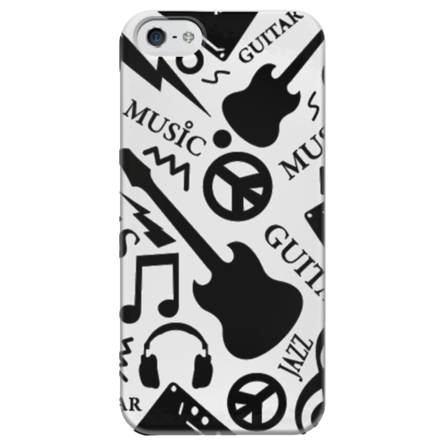 Заказать чехол для iPhone 5/5S в Москве. Чехол для iPhone 5 глянцевый, с полной запечаткой Музыка от Елена Гришина - готовые дизайны и нанесение принтов.