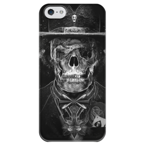 Заказать чехол для iPhone 5/5S в Москве. Чехол для iPhone 5 глянцевый, с полной запечаткой Mr. Skull от scoopysmith - готовые дизайны и нанесение принтов.