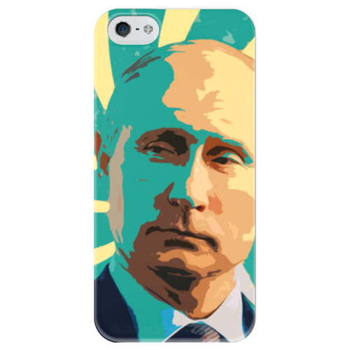 Заказать чехол для iPhone 5/5S в Москве. Чехол для iPhone 5 глянцевый, с полной запечаткой Владимир Путин от Никита Серов - готовые дизайны и нанесение принтов.