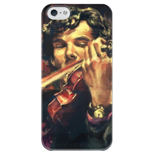 Заказать чехол для iPhone 5/5S в Москве. Чехол для iPhone 5 глянцевый, с полной запечаткой Sherlock от Дария Вовк - готовые дизайны и нанесение принтов.