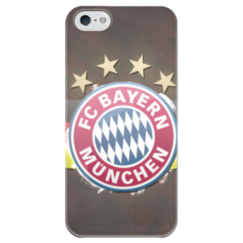 Заказать чехол для iPhone 5/5S в Москве. Чехол для iPhone 5 глянцевый, с полной запечаткой FC BAYERN от Александра Супроженкова - готовые дизайны и нанесение принтов.