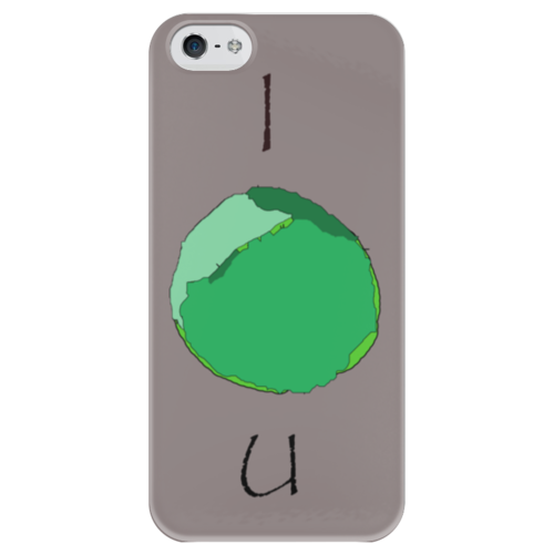 Заказать чехол для iPhone 5/5S в Москве. Чехол для iPhone 5 глянцевый, с полной запечаткой Я тебя капуста от Плачь и смотри - готовые дизайны и нанесение принтов.