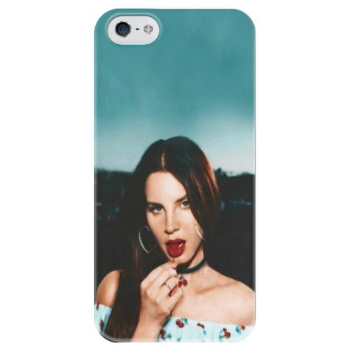 Заказать чехол для iPhone 5/5S в Москве. Чехол для iPhone 5 глянцевый, с полной запечаткой Lana Del Rey от flipside - готовые дизайны и нанесение принтов.