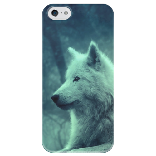 Заказать чехол для iPhone 5/5S в Москве. Чехол для iPhone 5 глянцевый, с полной запечаткой North Star - Волк от northstarshop@mail.ru - готовые дизайны и нанесение принтов.